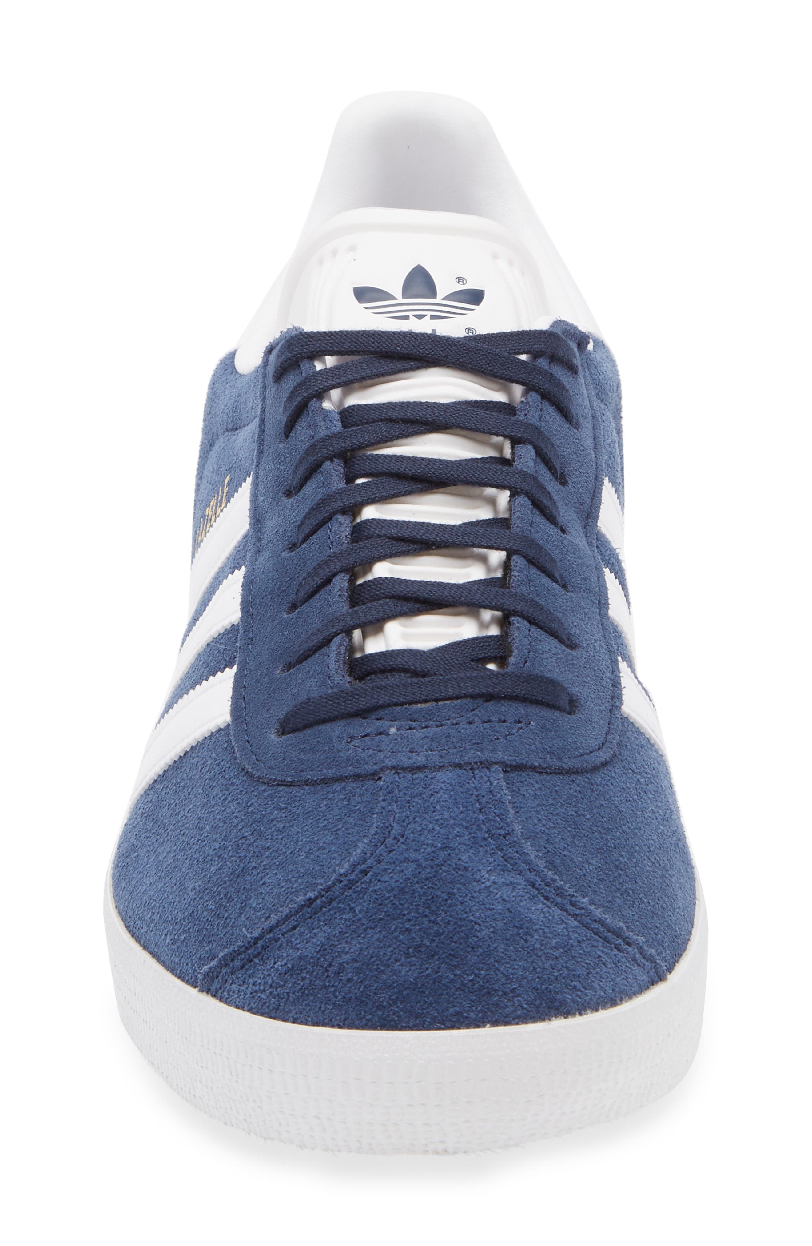 adidas Gazelle Sneaker in Collegiate Navy/white/gold Met at Nordstrom - 4