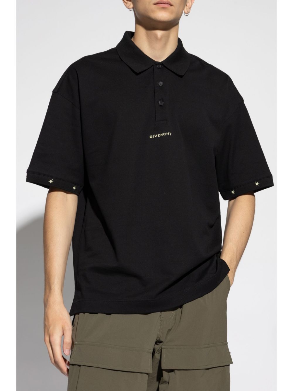 embroidery-detail polo shirt - 3