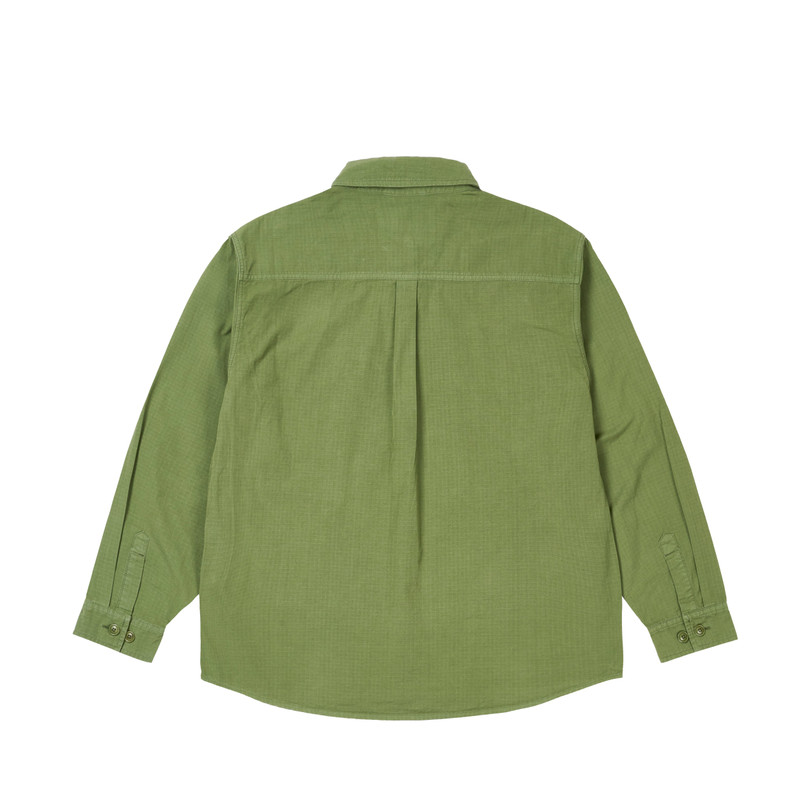PALACE PALACE BARBOUR OFFICER SHIRT OLIVE DRAB outlook