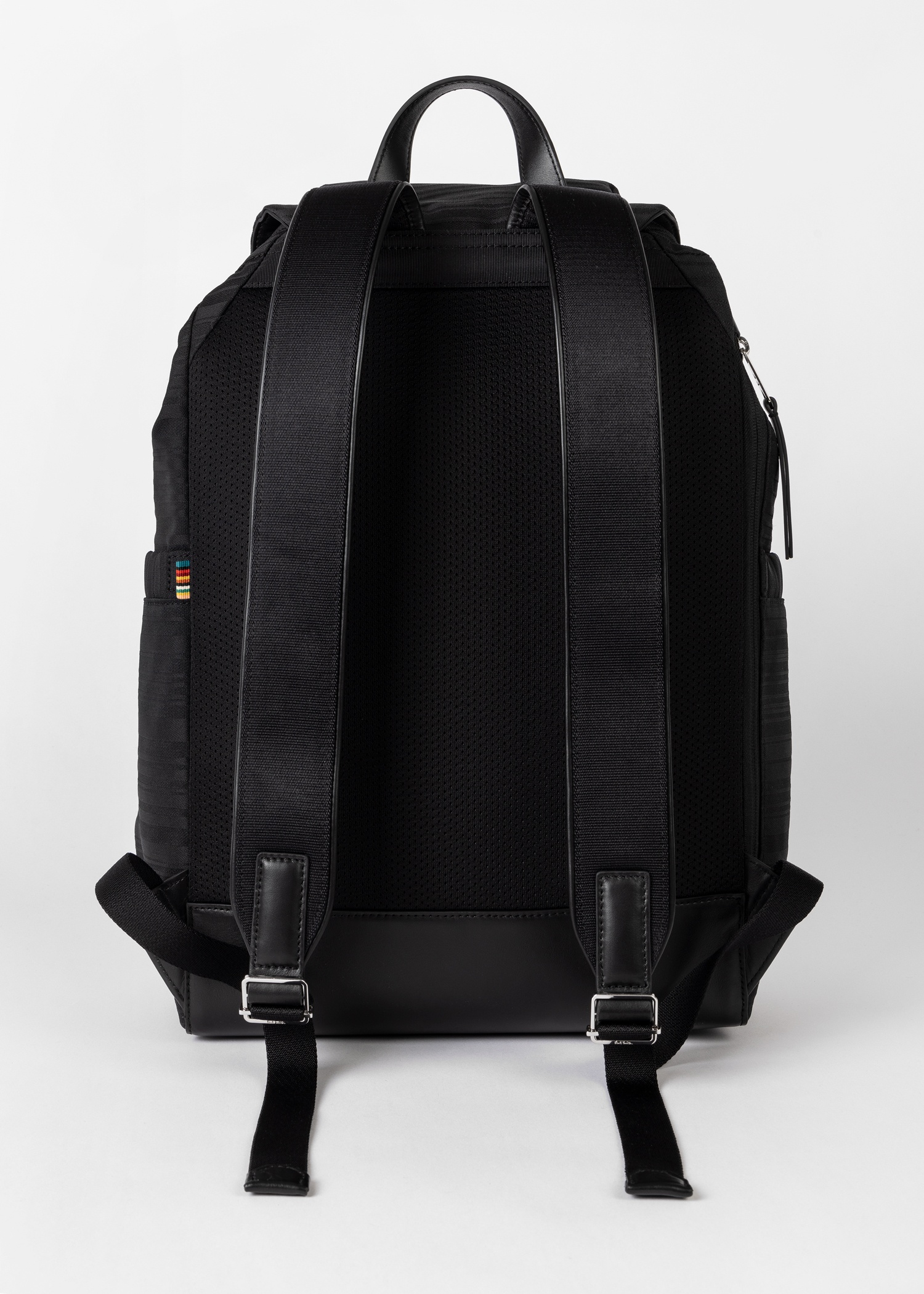 Black 'Shadow Stripe' Backpack - 8