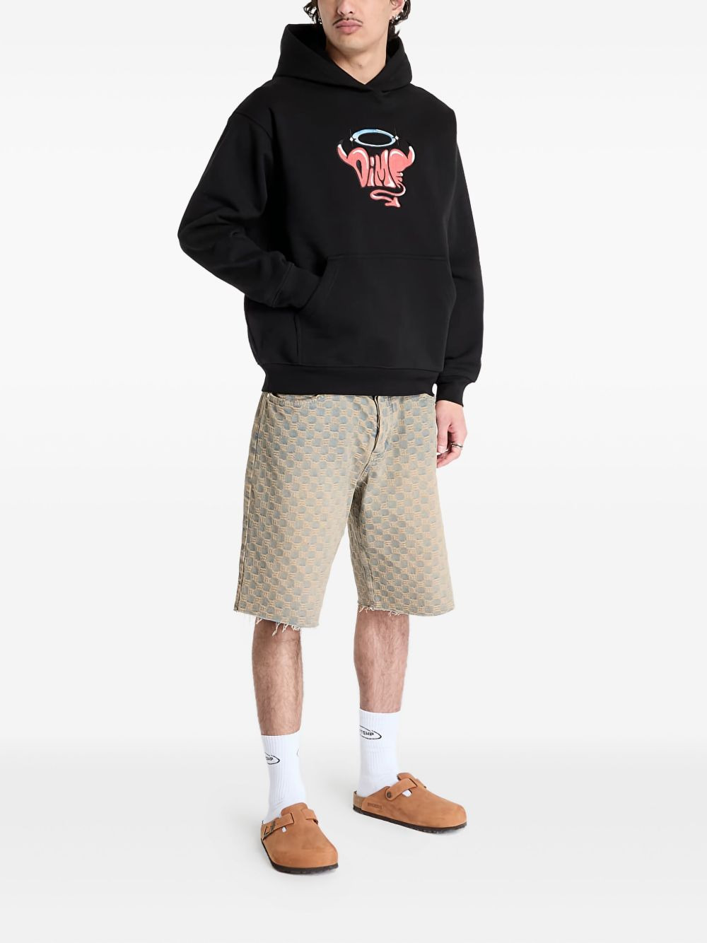 logo-embroidered hoodie - 2