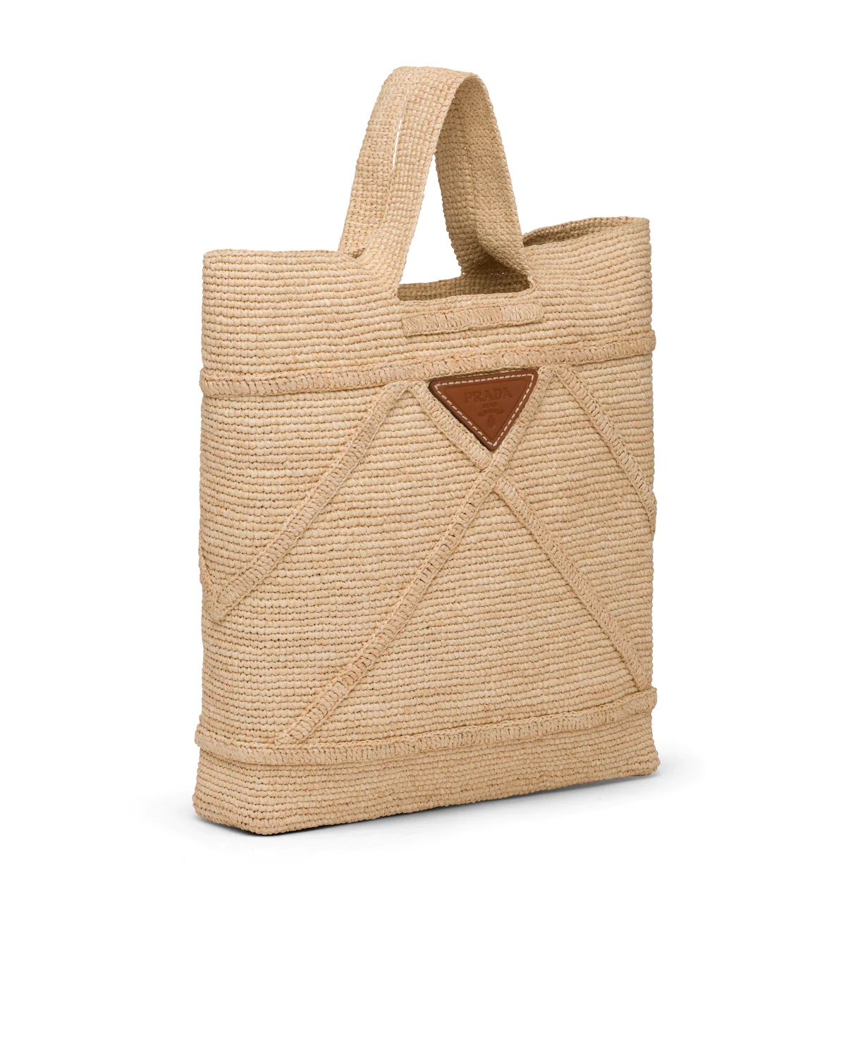 Raffia and Leather Tote - 3