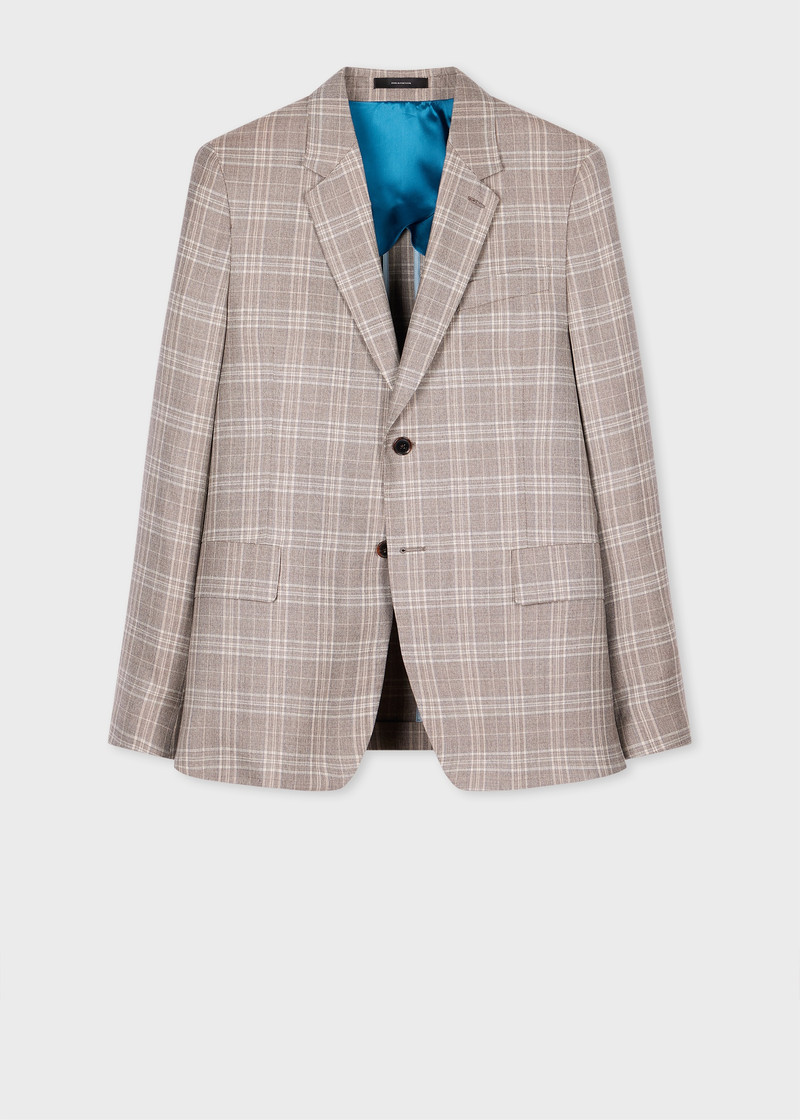 Paul Smith Grey Check Buggy Lined Wool Suit outlook