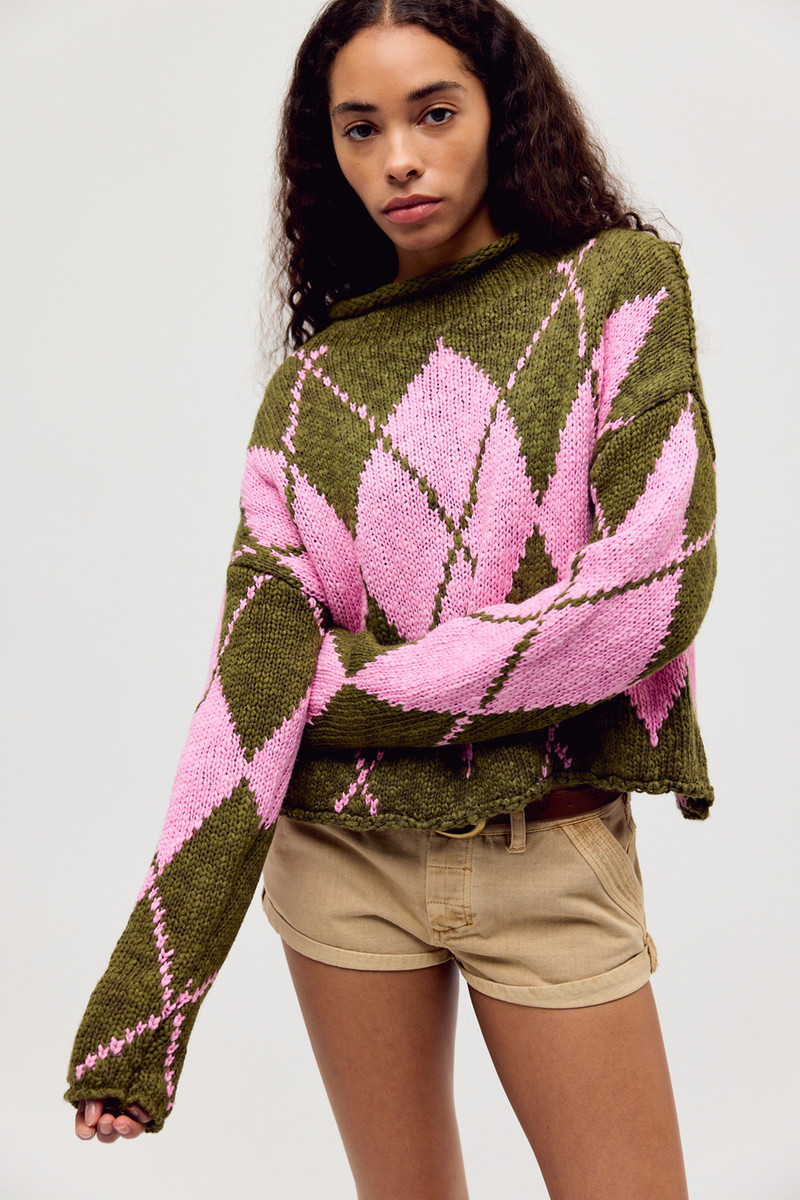 Opal Rollneck Knit Patterned Sweater 3