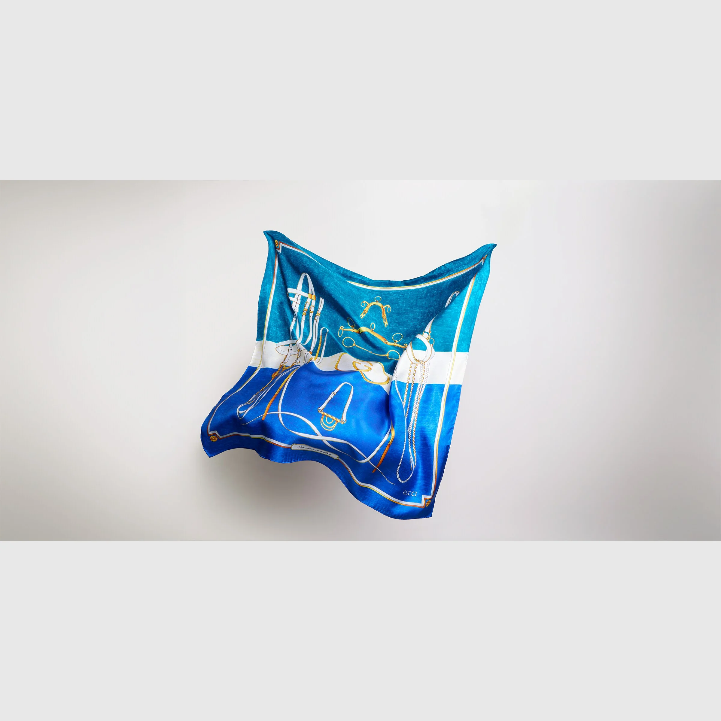 "Morso D'Oro" printed silk carré - 1