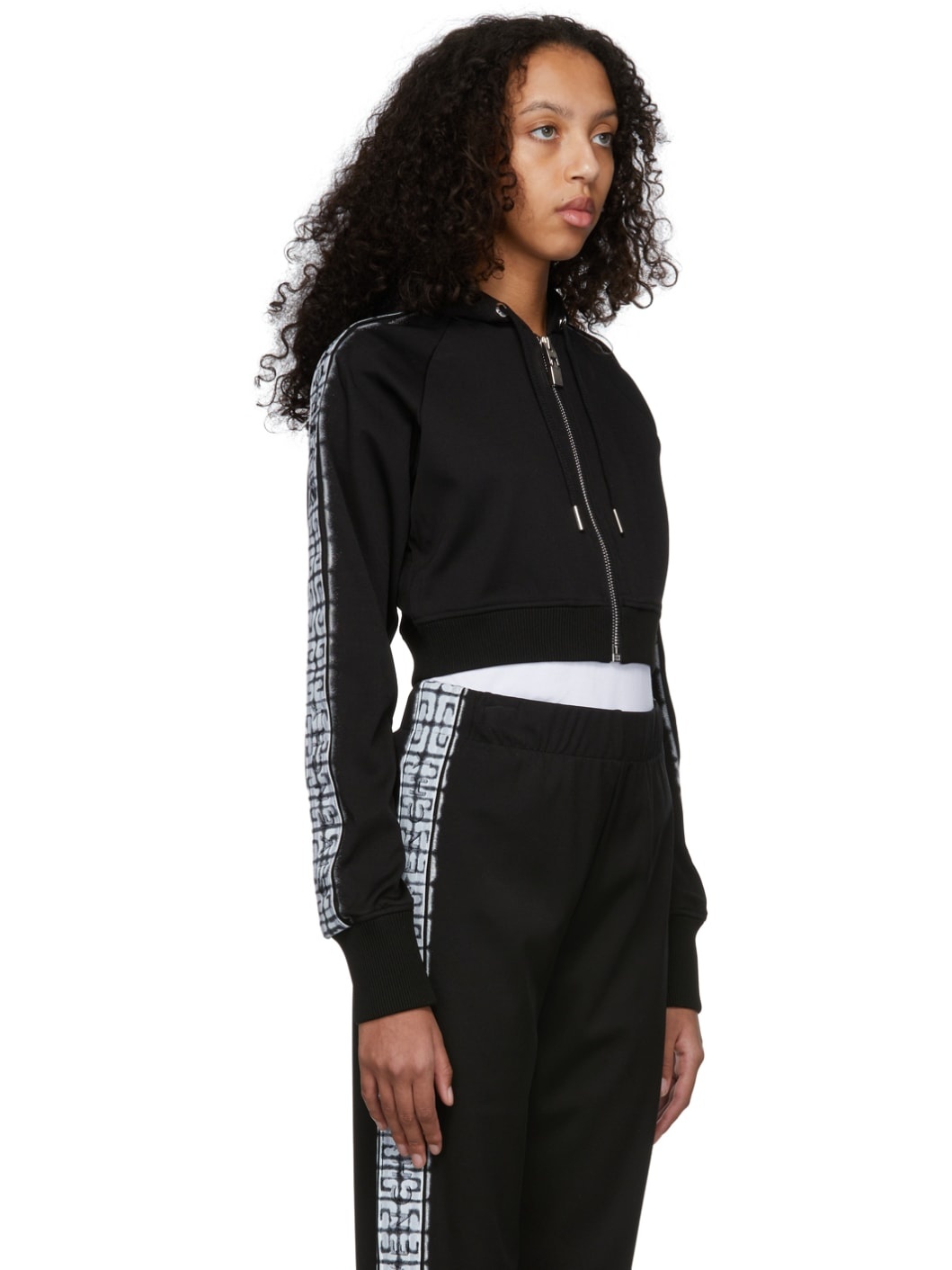 Black Chito Edition 4G Tag Cropped Zip Hoodie - 2