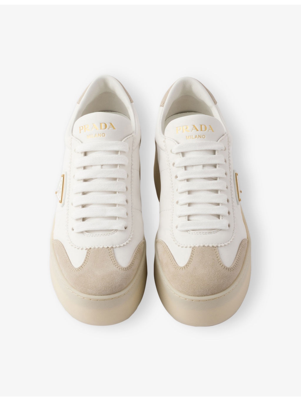 Downtown Bold Leather and Suede Low-Top Trainers - 2