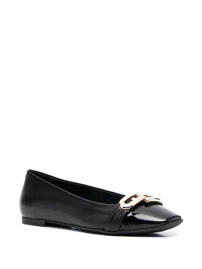 FURLA logo-plaque flat ballerina shoes outlook