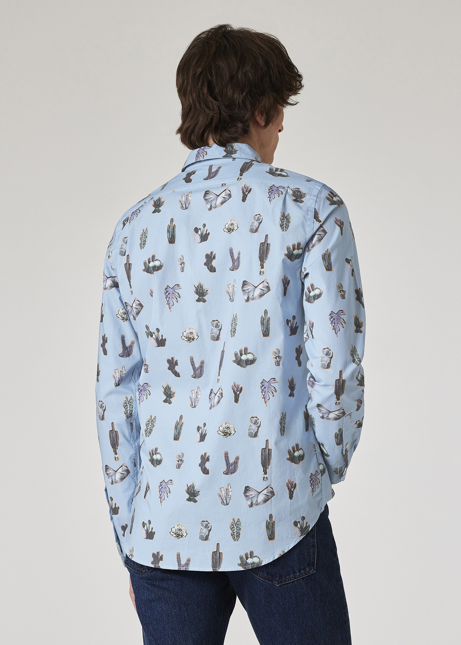 Pale Blue 'Prickly Pear' Shirt - 6