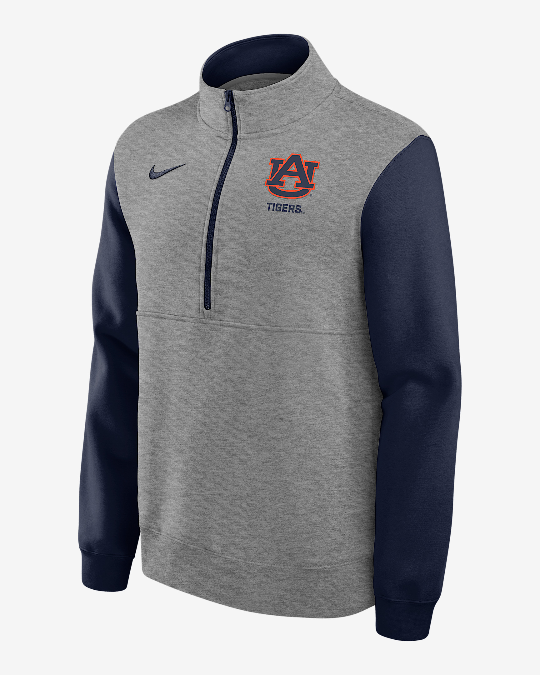 Auburn Club Men's Nike College 1/2-Zip Crew - 1