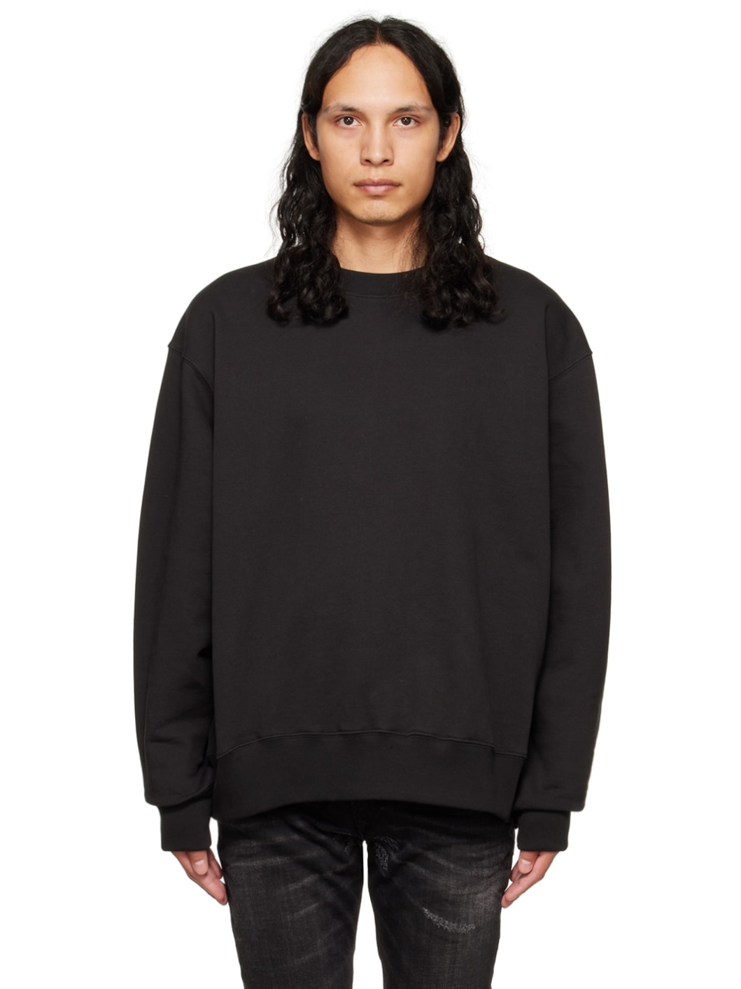 Black Crewneck Sweatshirt - 1