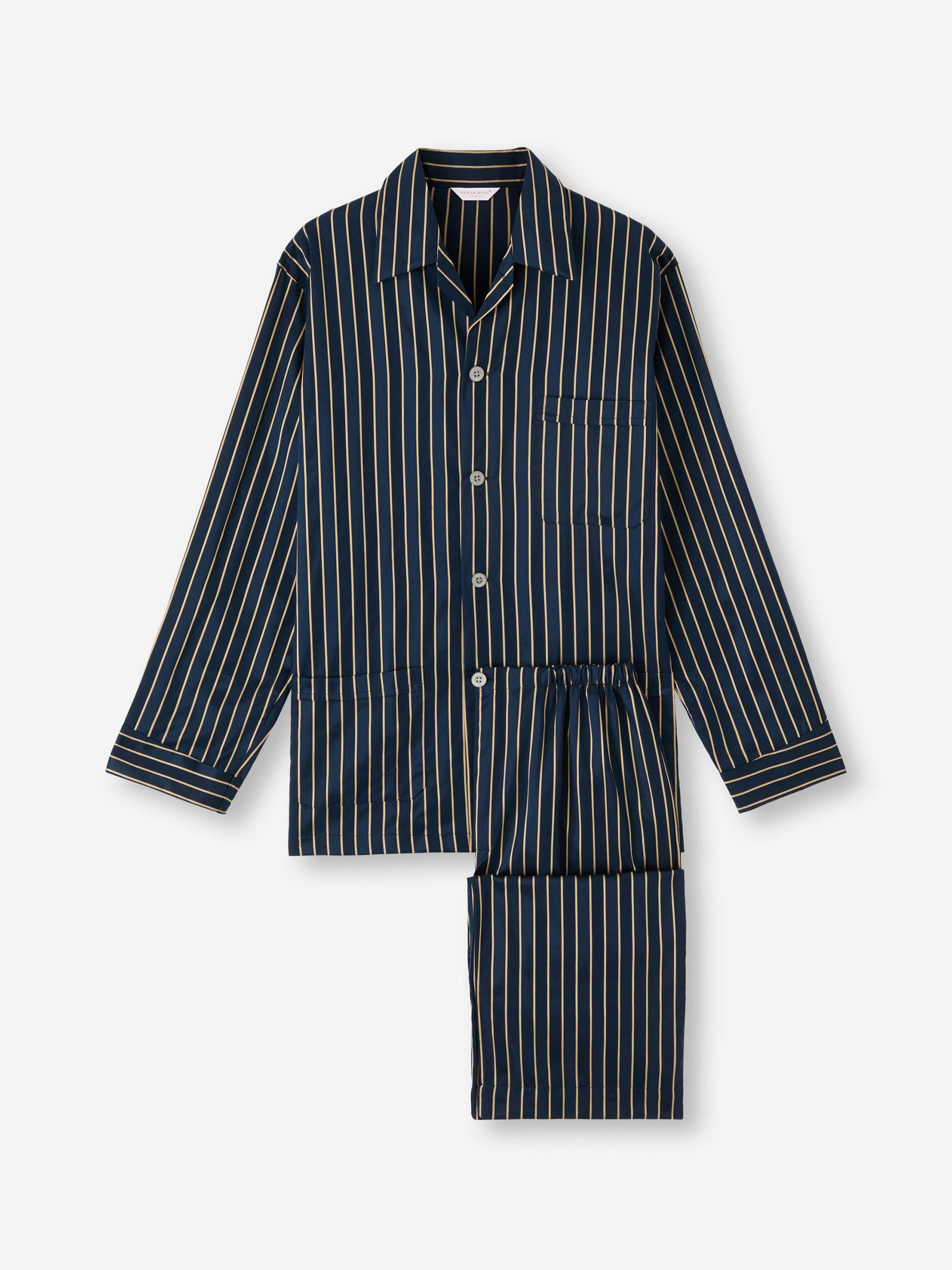 Men's Classic Fit Pajamas Royal 224 Cotton Navy - 2