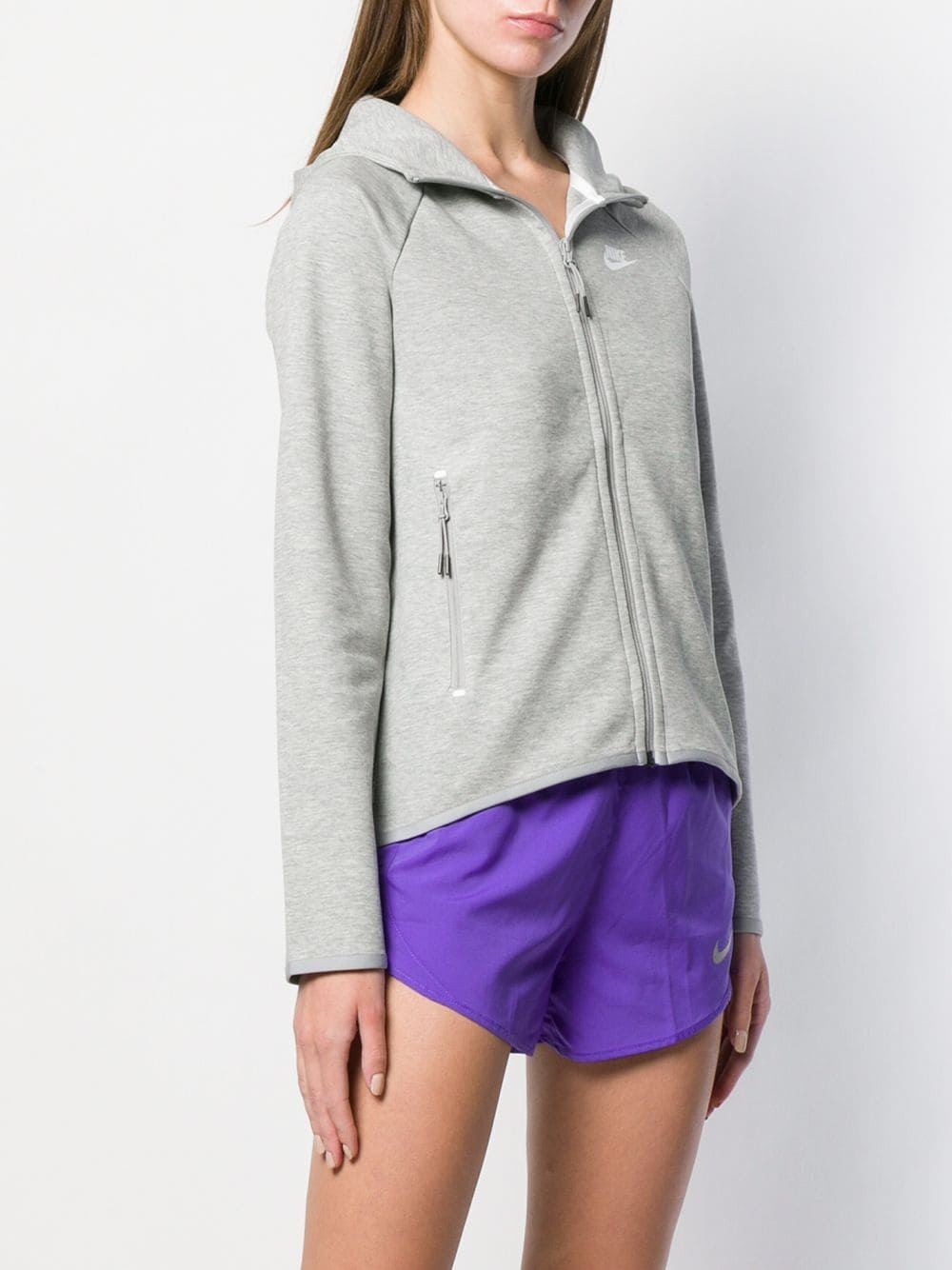 zip-up cape hoodie - 3