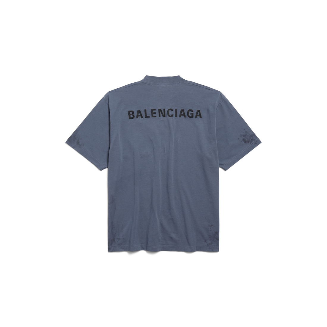 Men's Balenciaga Back T-shirt Medium Fit in Faded Dark Blue/black - 6