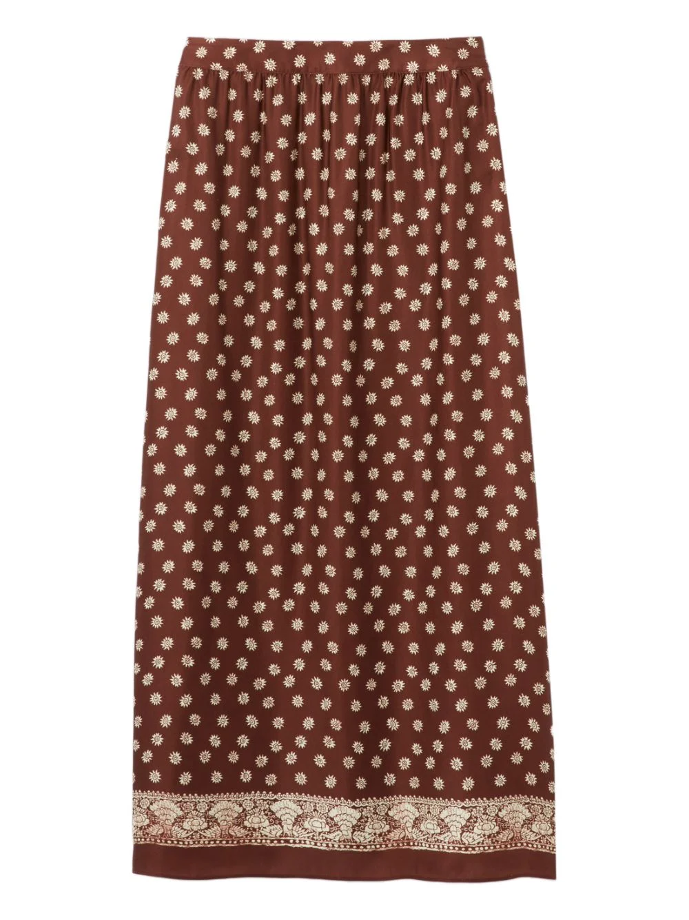 floral-print midi skirt - 1