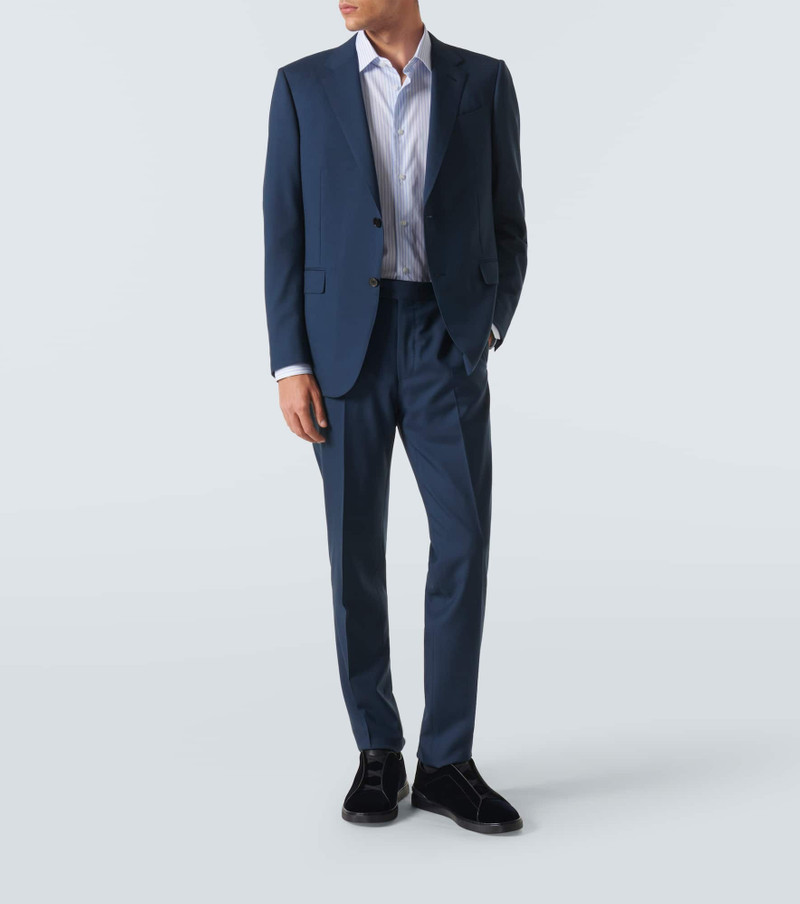 ZEGNA Triple Stitch suede-trimmed sneakers outlook