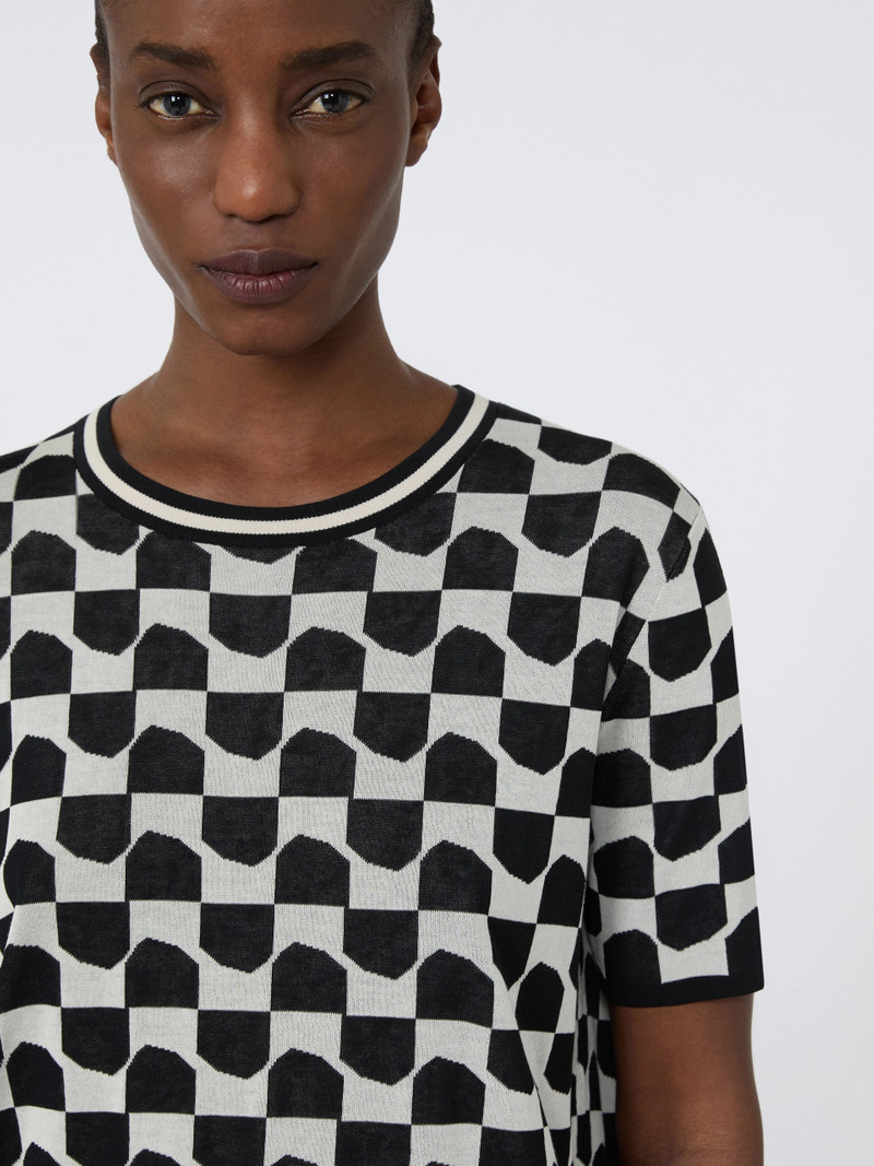 EROICO Cotton and viscose jacquard jumper - BLACK 5