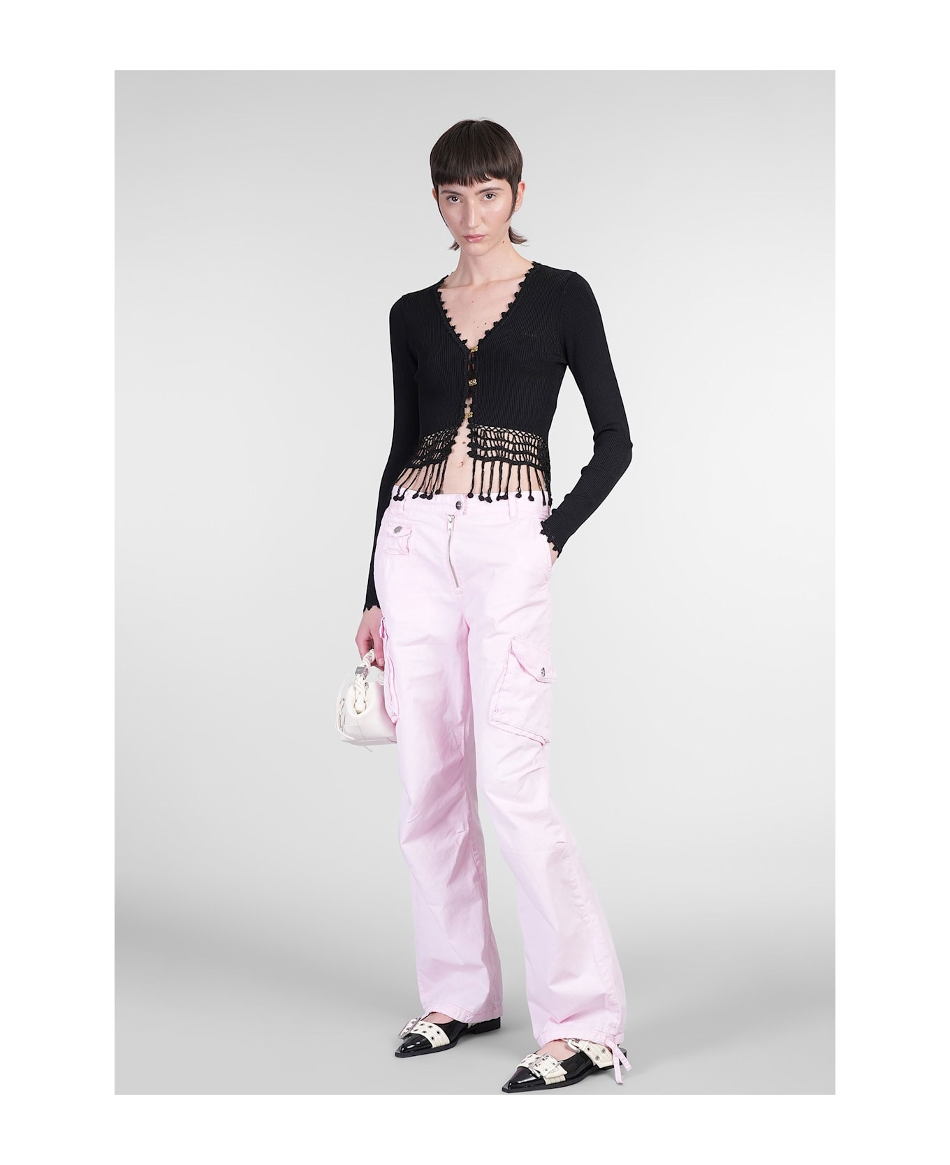 Pants In Rose-pink Cotton - 2