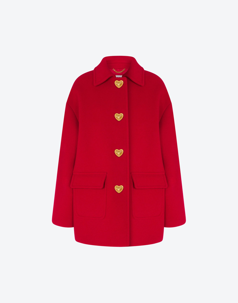 HEARTS BUTTONS CLOTH COAT 1