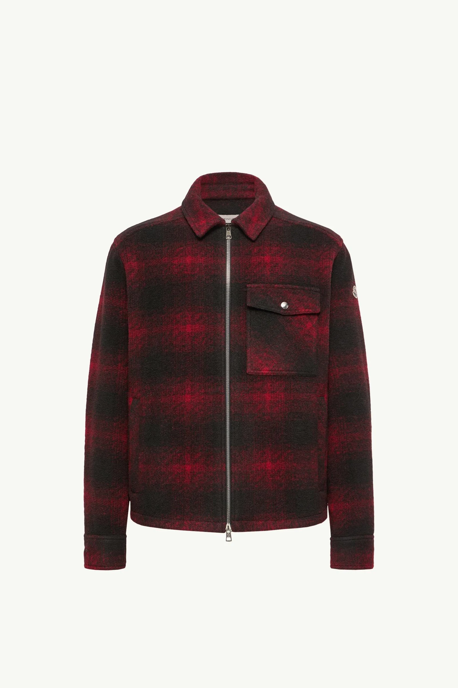 Check Jersey Zip-up Shirt - 1