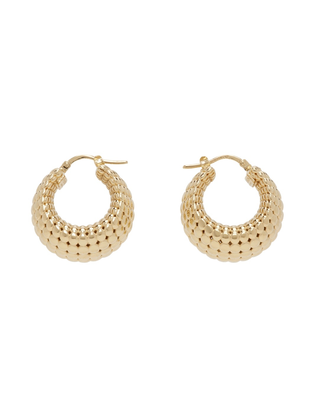 Gold Bubble Hoop Earrings - 1