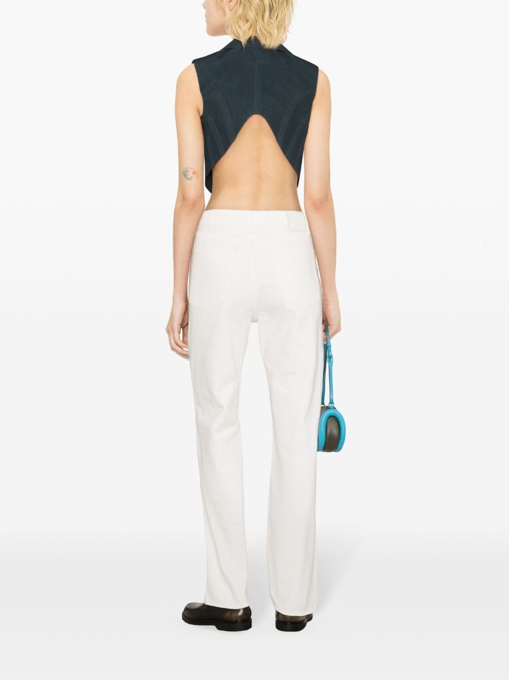 mid-rise straight jeans - 4