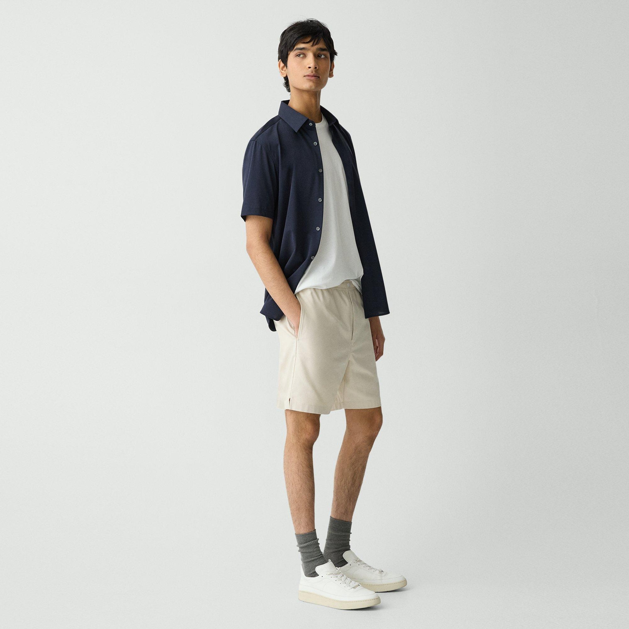 Drawstring Short in Stretch Cotton Canvas - 3