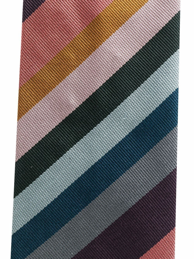 Paul Smith diagonal-stripe silk tie outlook