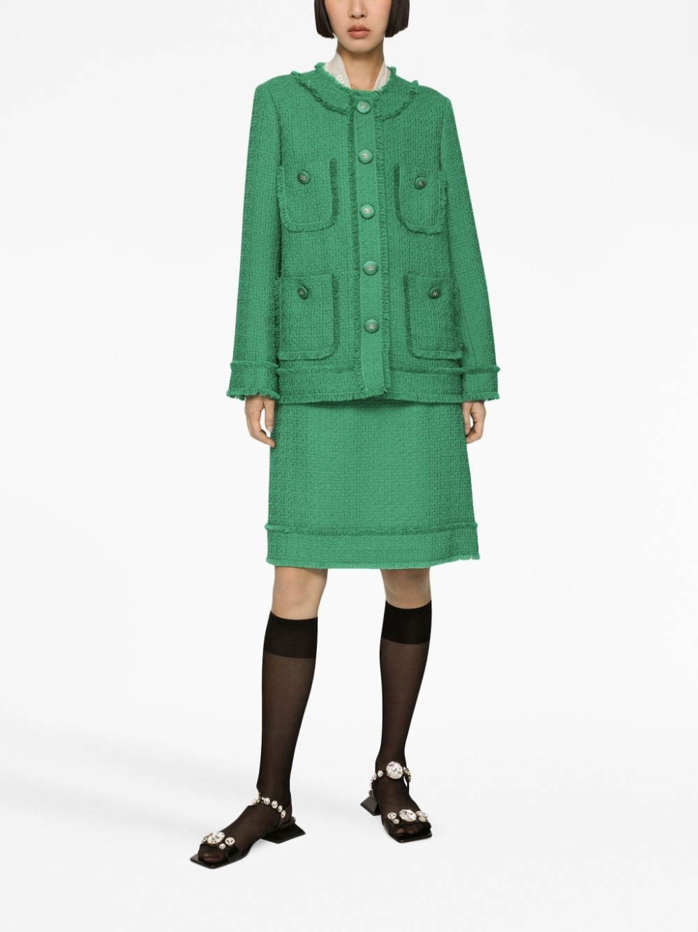 bouclé tweed jacket - 3
