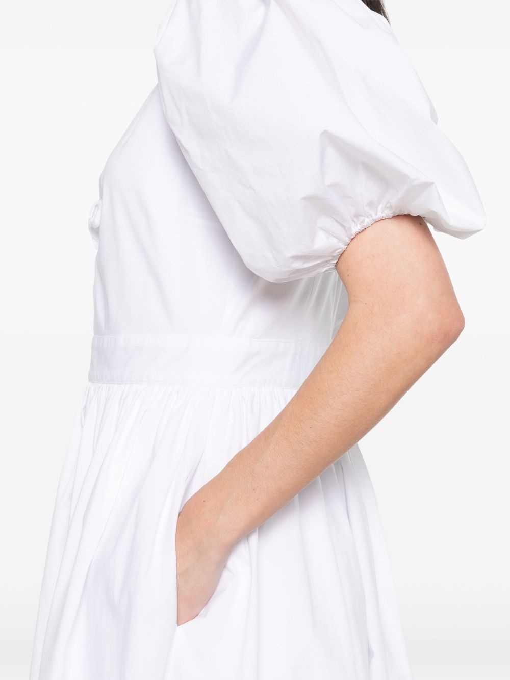 puff-sleeve midi dress - 5