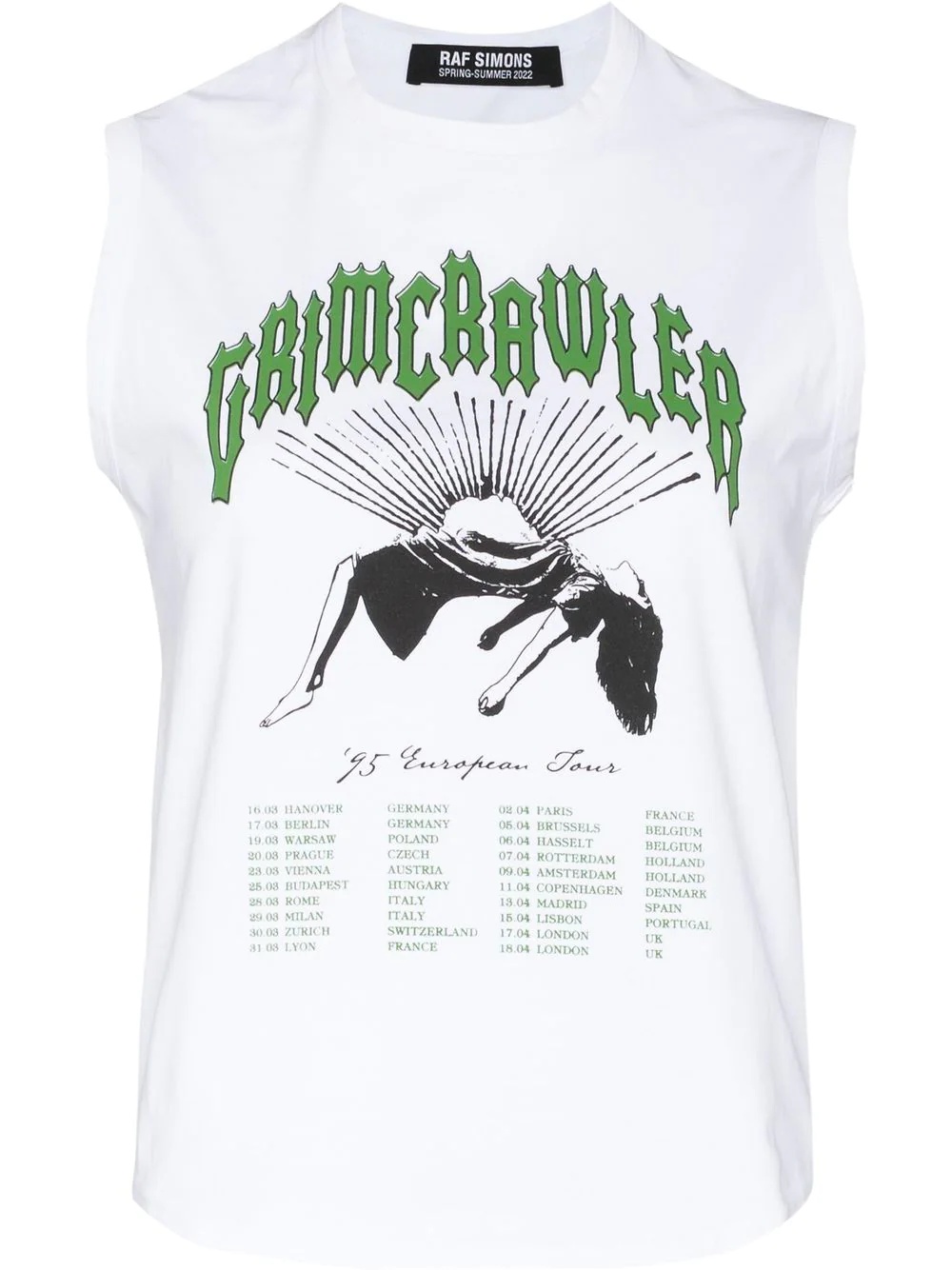 Grimcrawler-print sleeveless top - 1