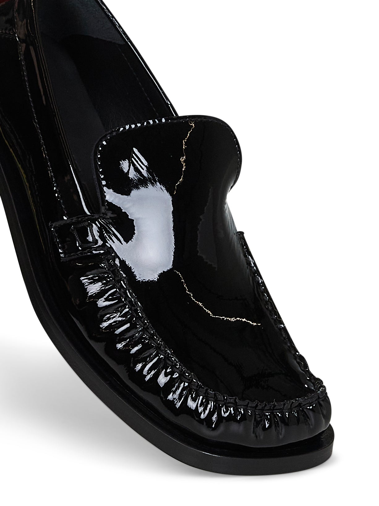 Black patent leather "Charles" loafers - 3