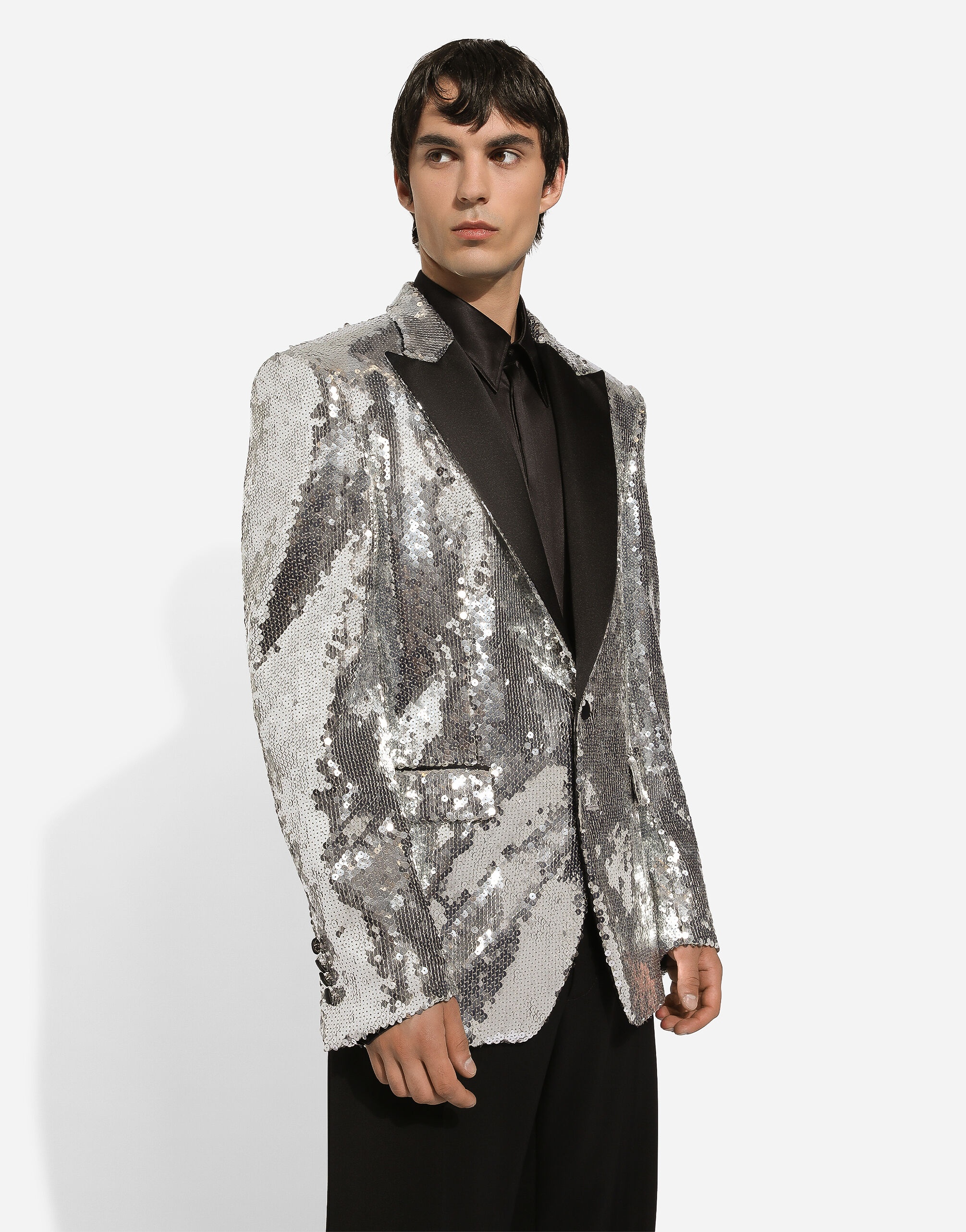 Sicilia sequined single-breasted tuxedo jacket - 4