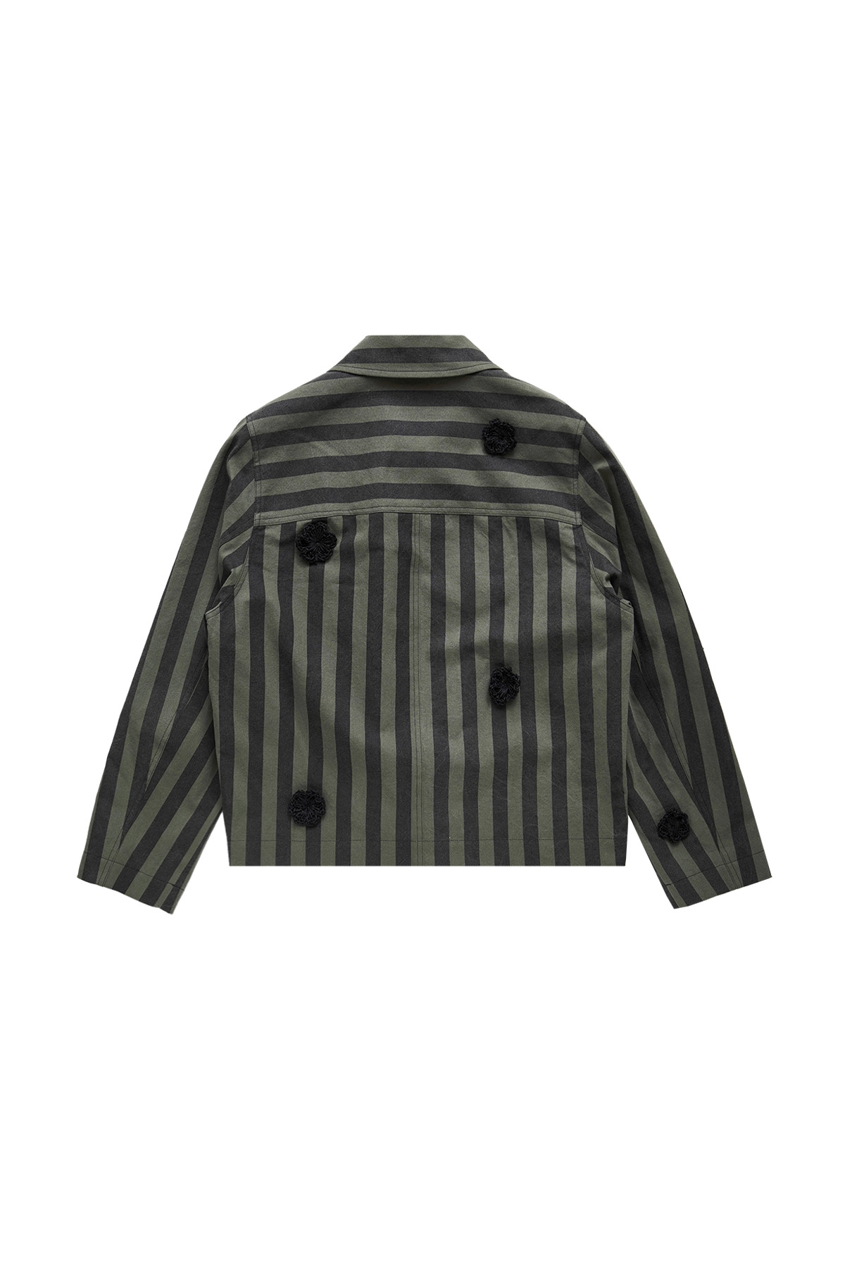 Song For The Mute Daisy Crop Patch Pocket Jacket Green - 2