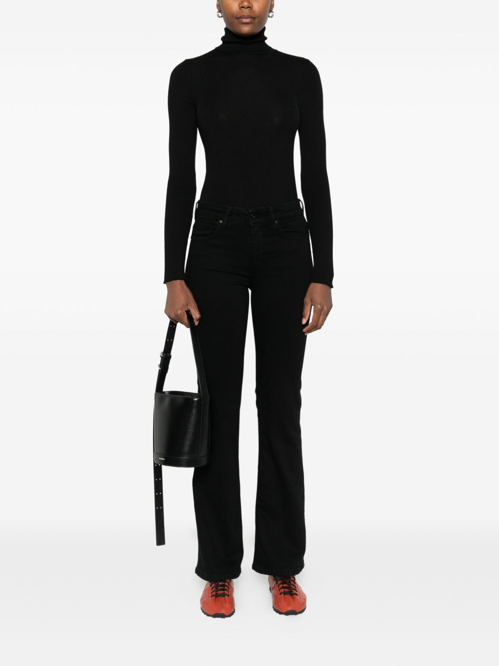 ribbed turtleneck sweater - 2