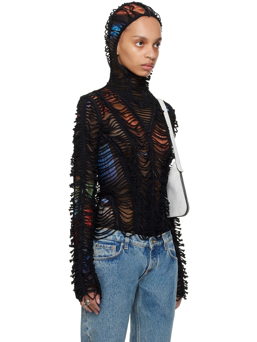 Brown Shayne Oliver Edition 'The Slashed City' Hoodie - 2