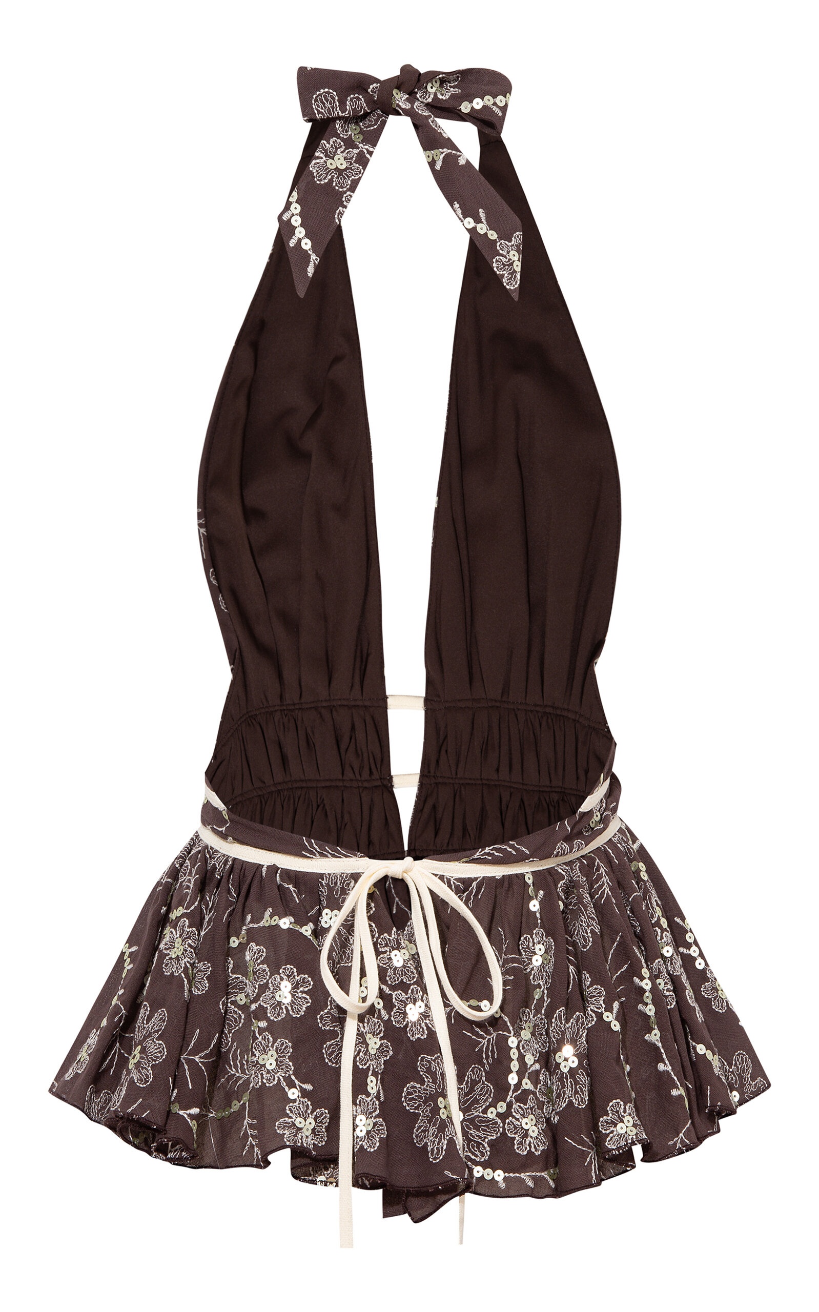 Minila Sequined Halter Top brown - 7