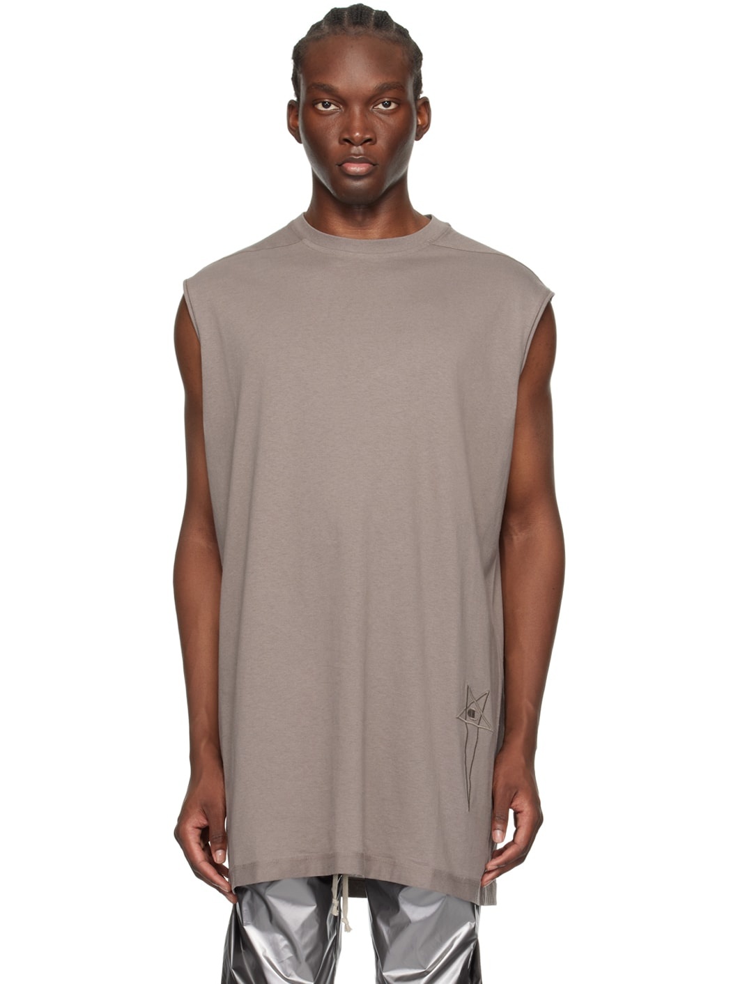 Rick Owens Gray Champion Edition Tarp T-Shirt | REVERSIBLE