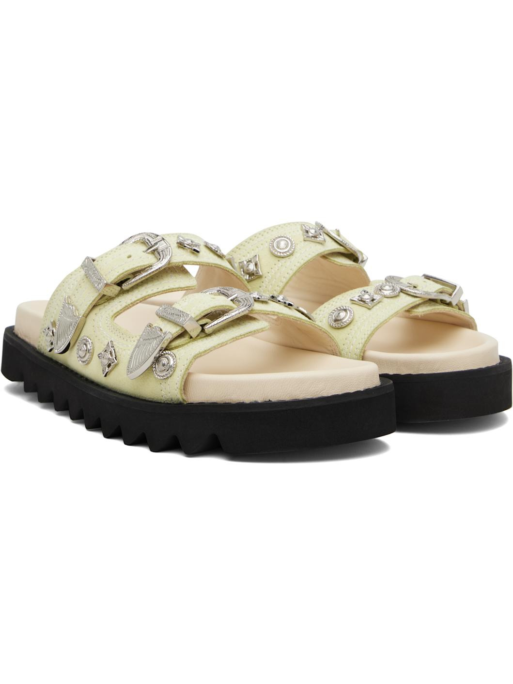 Beige Suede Sandals - 4