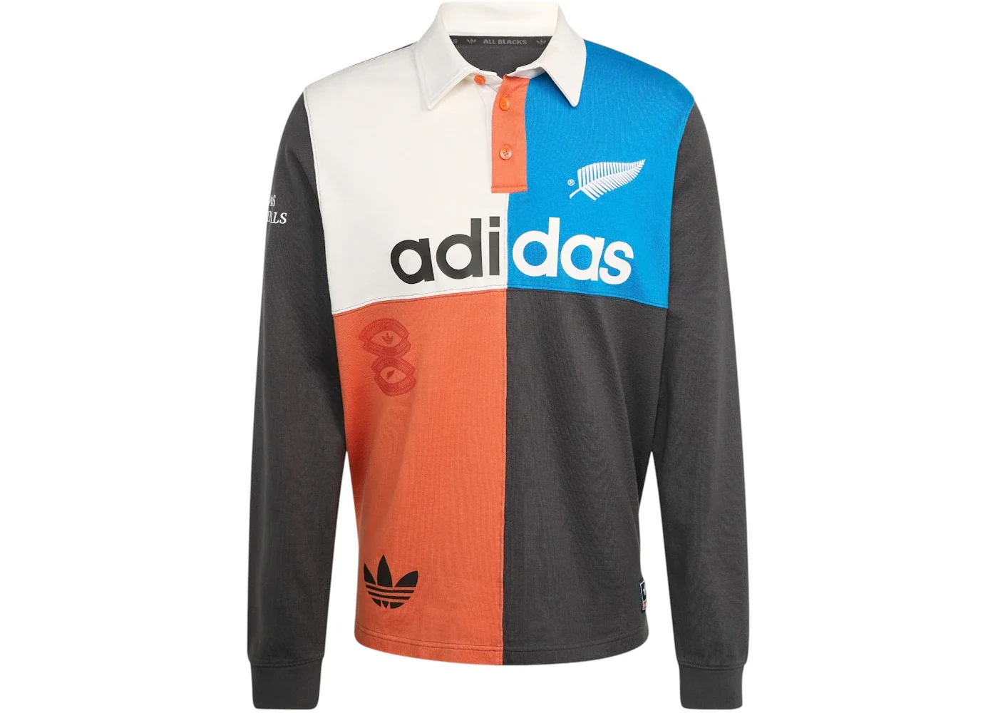 adidas & All Blacks Heritage Rugby Polo Shirt Black Carbon - 1