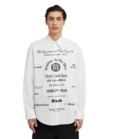 MSGM Organic cotton shirt with lithographic print from the collection outlook