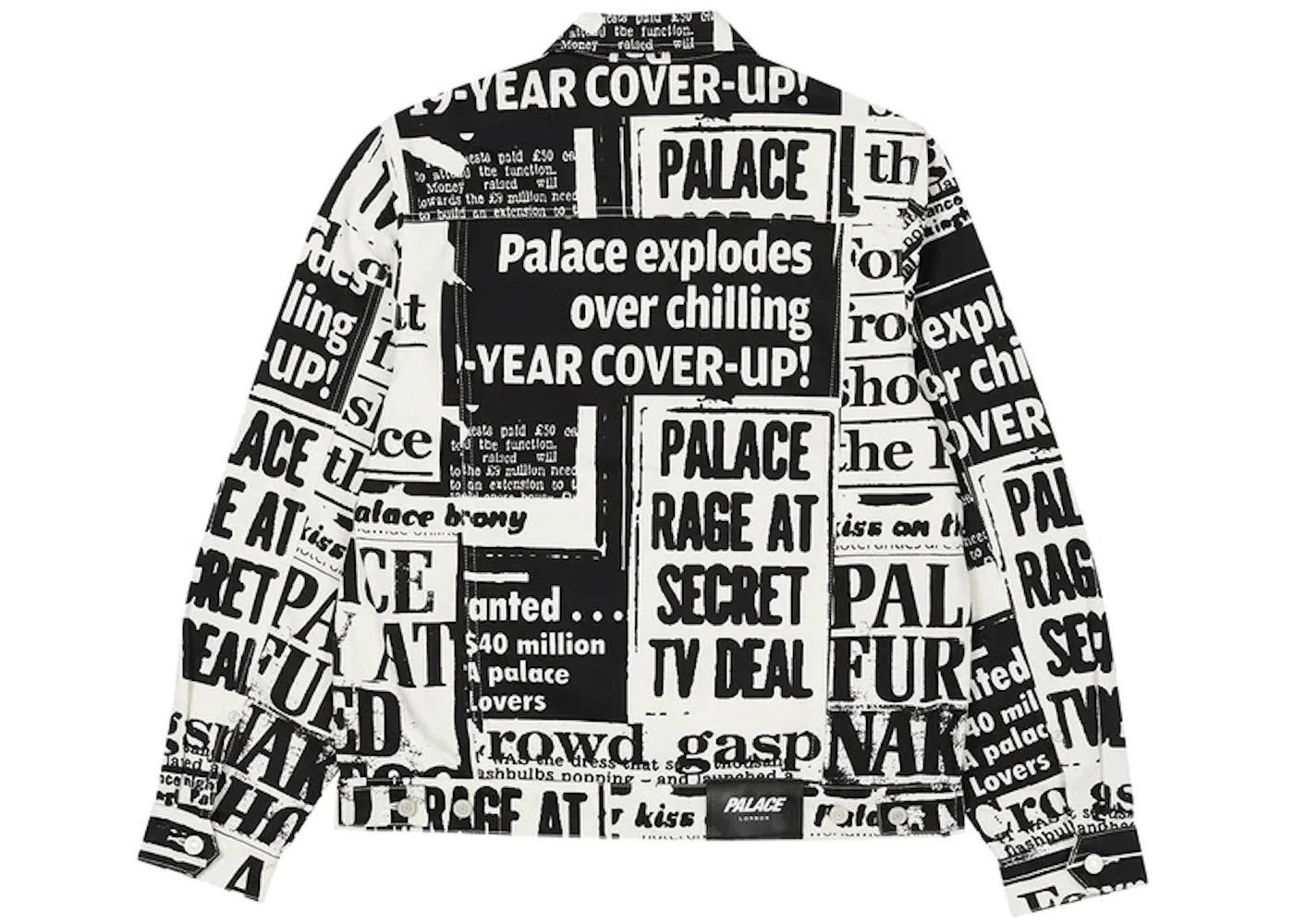 Palace Tabloid Denim Jacket Black - 2