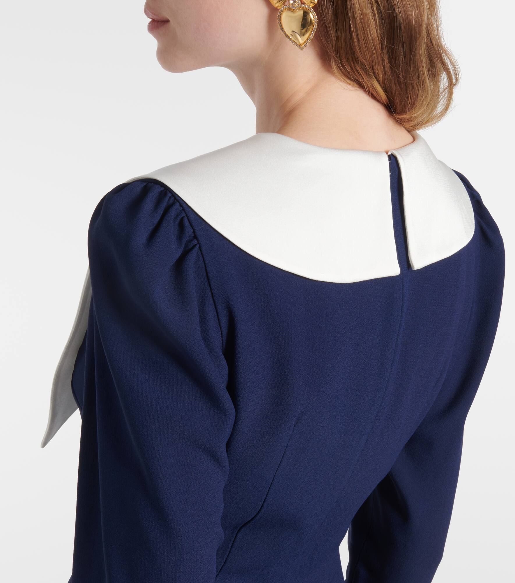 Envers bow-detail satin midi dress - 6