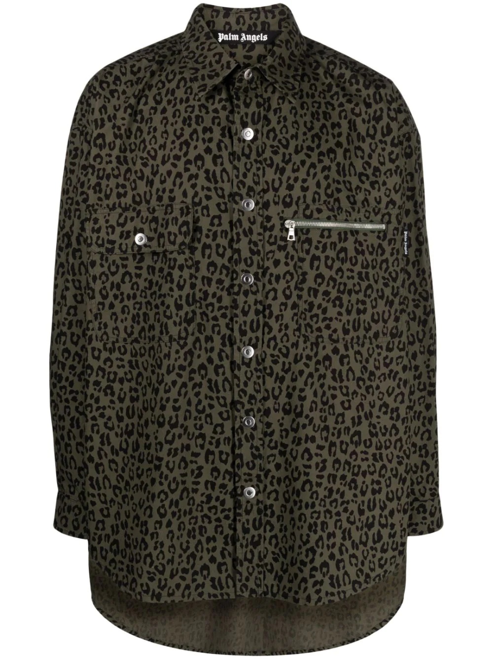 leopard-print cotton shirt - 1