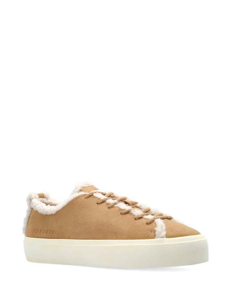 INUIKII shearling-trimmed suede sneakers outlook