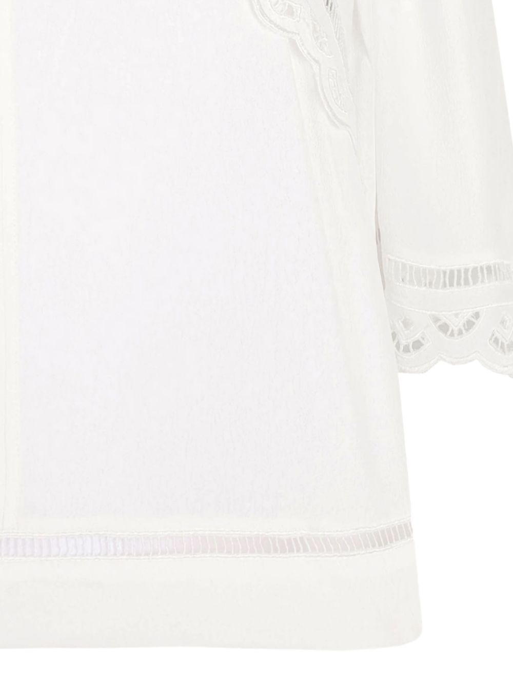 embroidered lace-trimmed blouse - 3