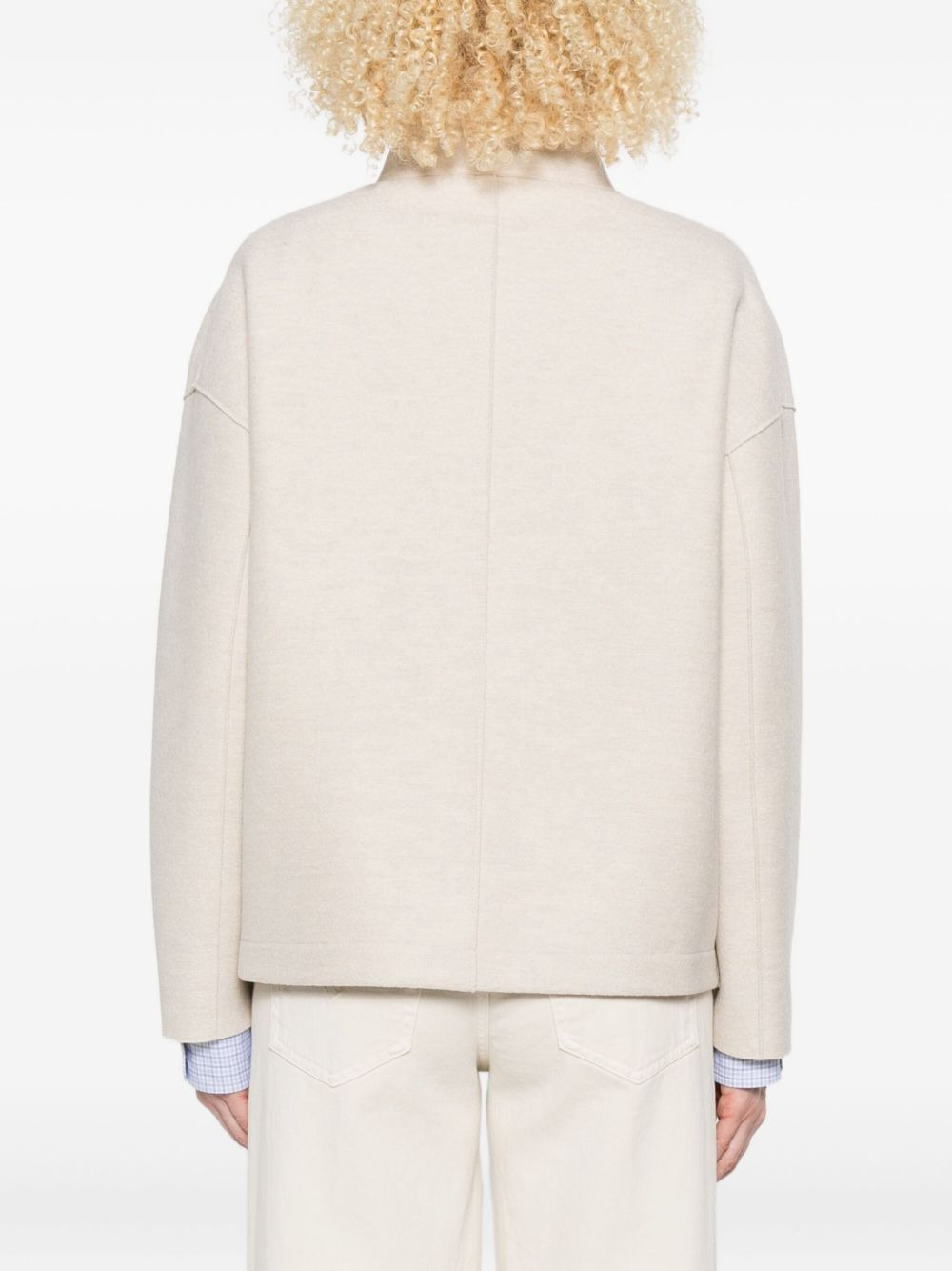 double-breasted wool jacket - 4