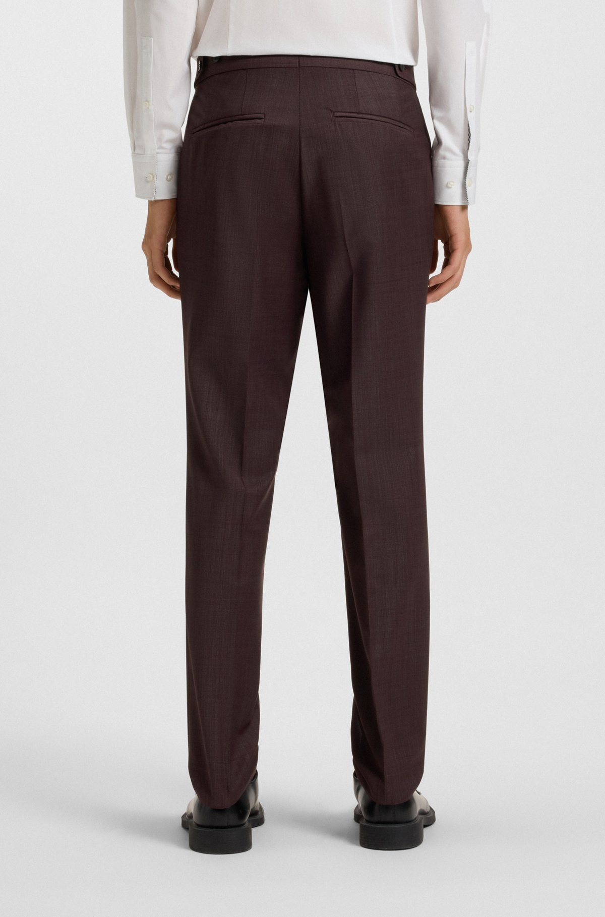 SLIM-FIT THREE-PIECE SUIT IN CHECKED STRETCH FABRIC - 7
