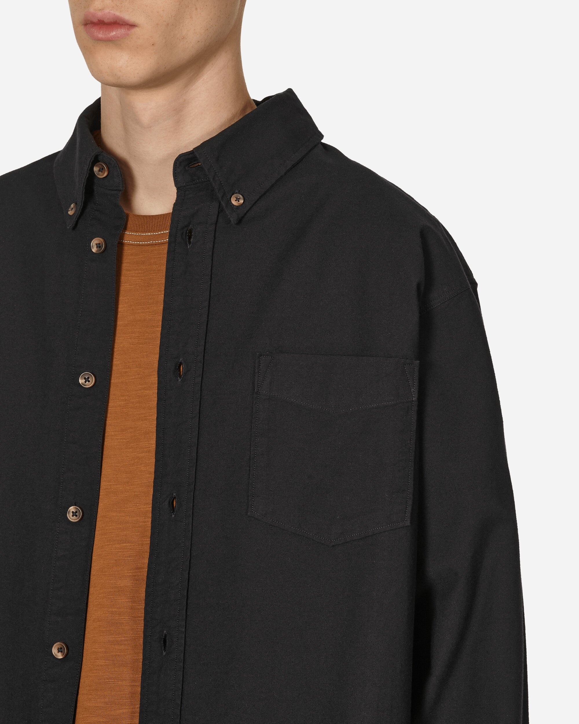 Oxford Button-Down Longsleeve Shirt Black - 5