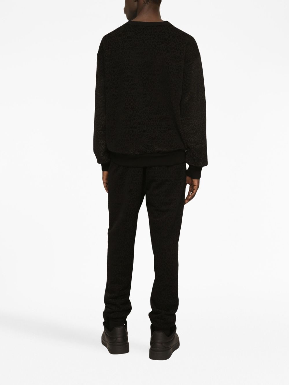 logo-print cotton track pants - 4